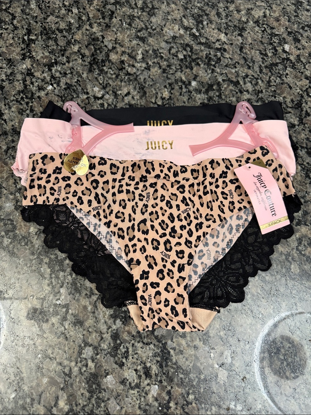 Juicy Couture Three-Pack Bikini Briefs No Panty Line NWT M